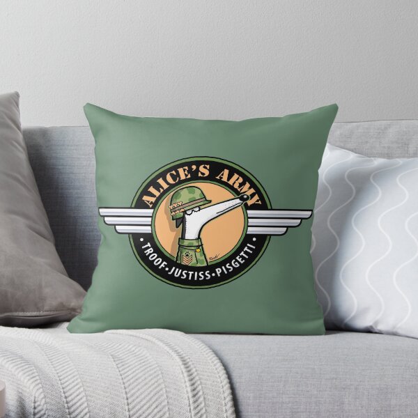 Alice's Army! (profits to Greyhound Adoption Program New South Wales) Throw Pillow