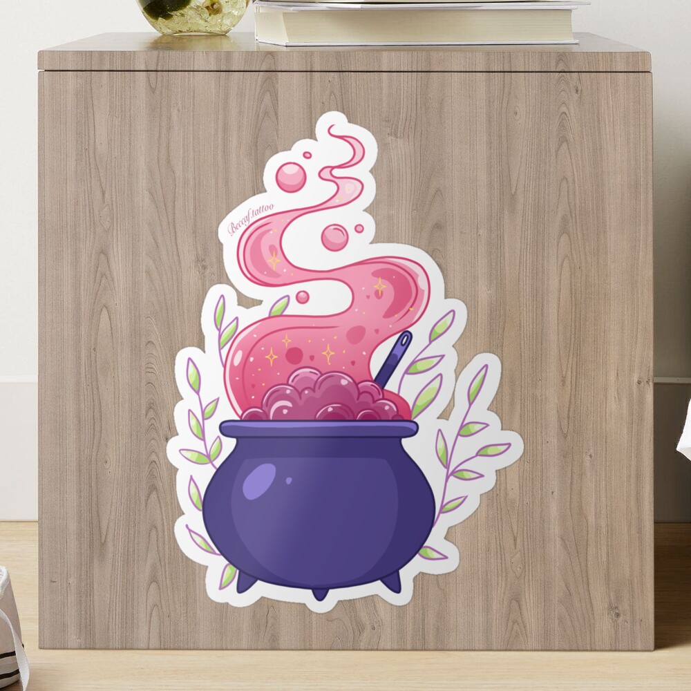 Sticker for Sale avec l'œuvre « Château de bonbon rose » de l'artiste  LuckllyHappy