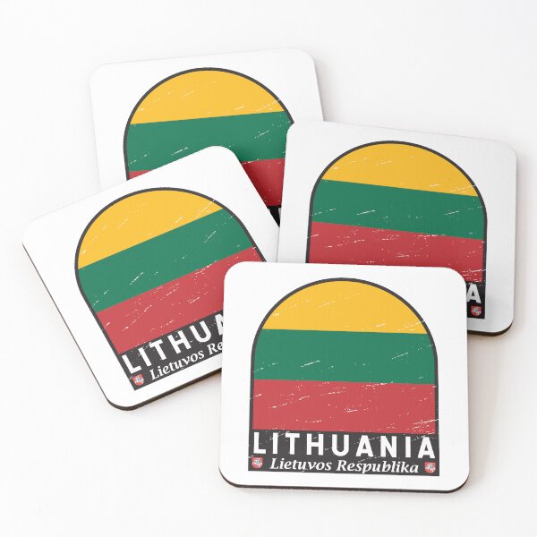 Item preview, Lithuania Flag Emblem Distressed Vintage designed and sold by KrisSidDesigns.