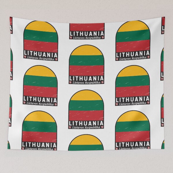 Item preview, Lithuania Flag Emblem Distressed Vintage designed and sold by KrisSidDesigns.