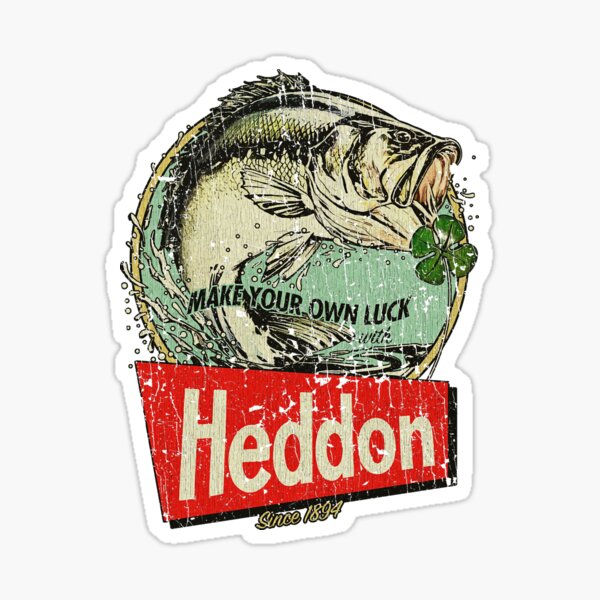 Fishing Heddon Lures - Make Your Own Luck 1894  Sticker for Sale by  AchimSchmid