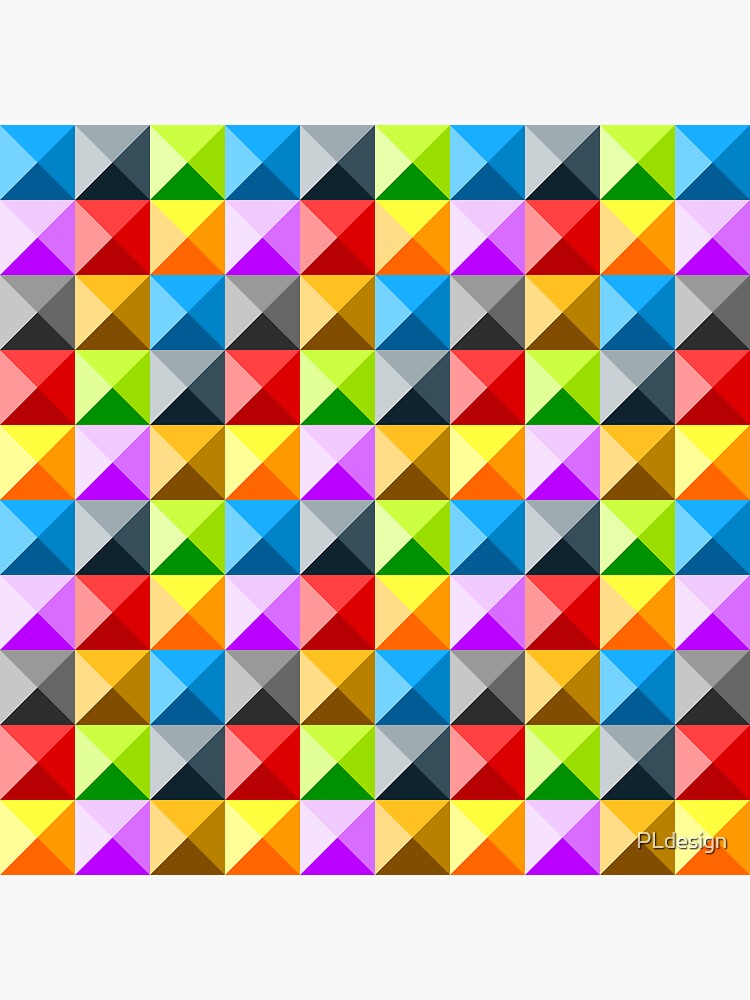 Patchwork colorful square triangle pattern by PLdesign