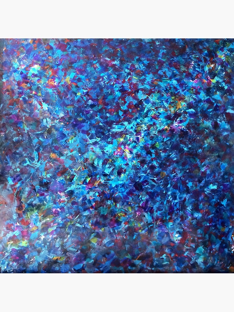 "blue background acrylic painting on plexi" Poster for Sale by ARTOIRO