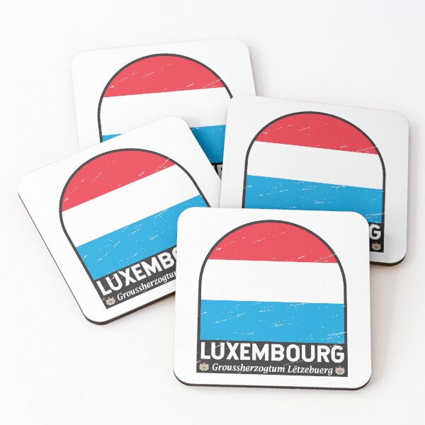 Item preview, Luxembourg Flag Emblem Distressed Vintage designed and sold by KrisSidDesigns.
