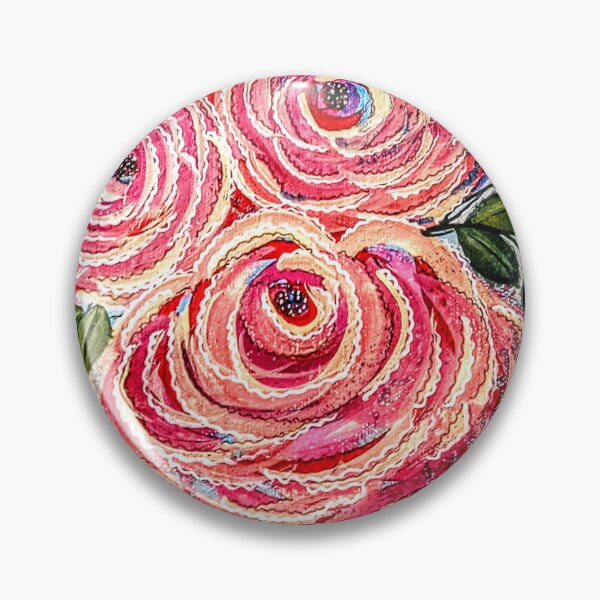 Item preview, Scalloped Roses and Busy Bees  designed and sold by CarrieSharpArt.