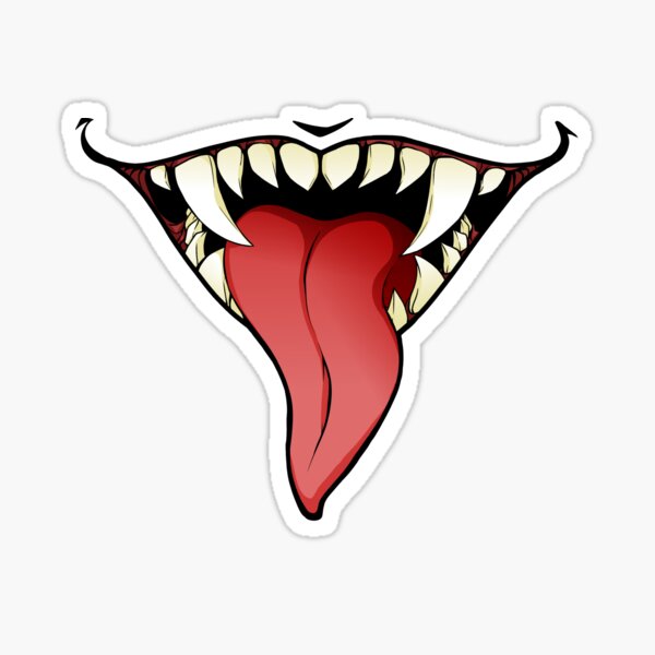 Monster Mouth Teeth Stickers | Redbubble