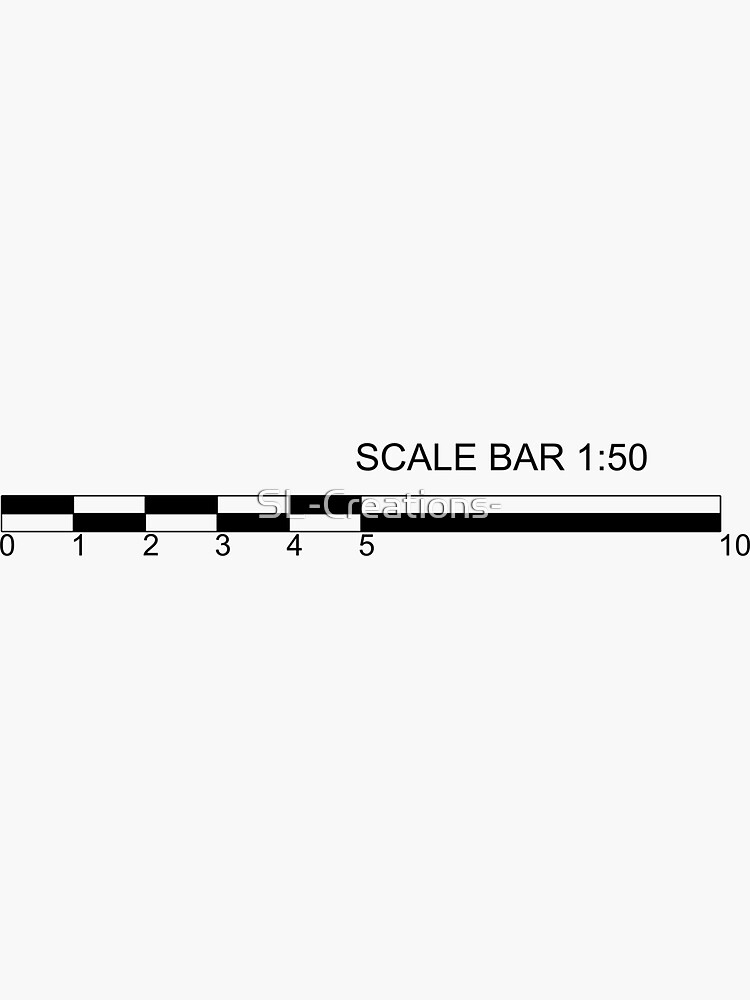 "1 50 Scale bar sticker for architectural Drawing" Sticker for Sale by