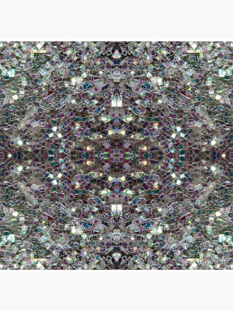 Sparkly colourful silver mosaic mandala by PLdesign
