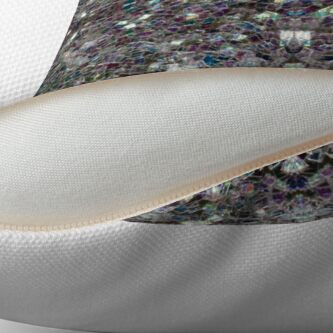 Alternate view of Sparkly colourful silver mosaic mandala Floor Pillow