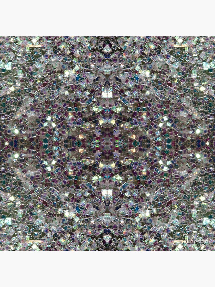 Sparkly colourful silver mosaic mandala by PLdesign