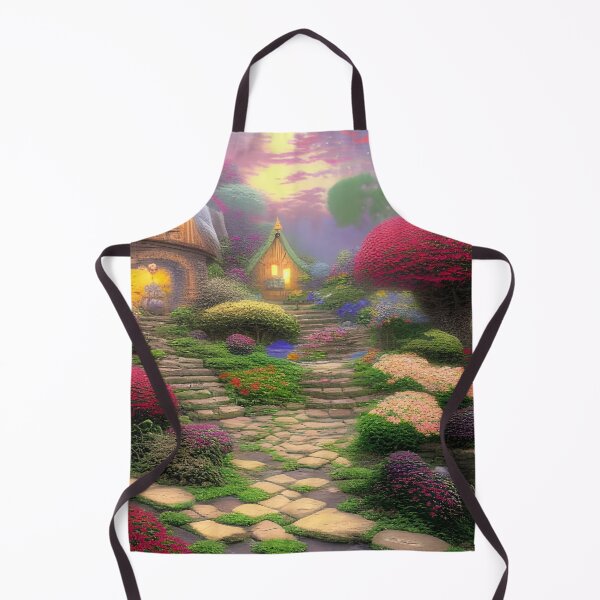 Item preview, Colorful Magical Fantasy Secret Garden with Gnome Houses designed and sold by Caregiverology.