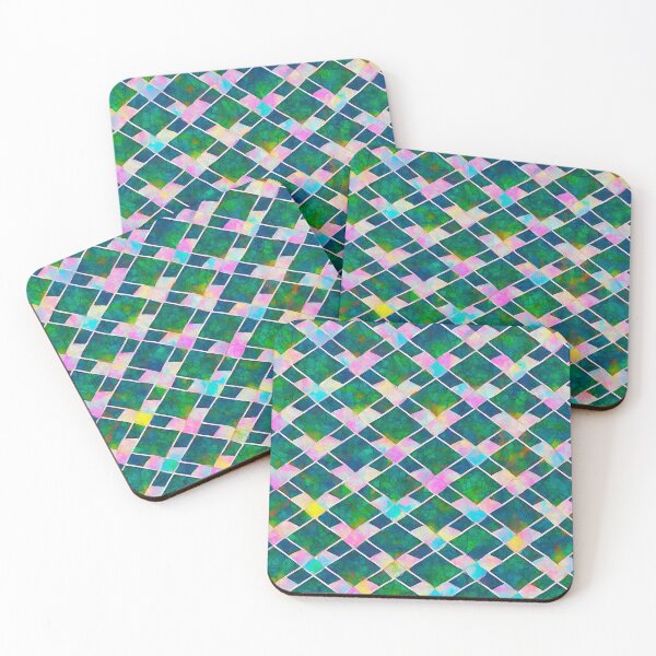 Item preview, Blue-green stained glass pattern designed and sold by ashuraulv.