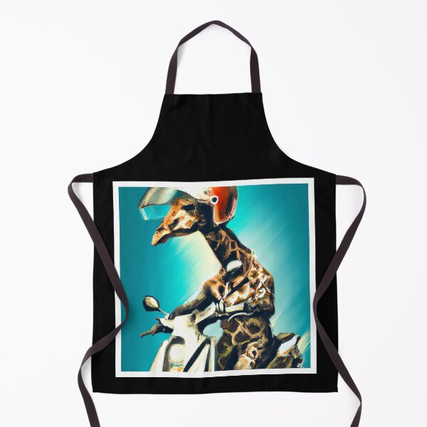 Item preview, Giraffe Riding a Motorcycle, AI Generated Art designed and sold by sweetbelle.