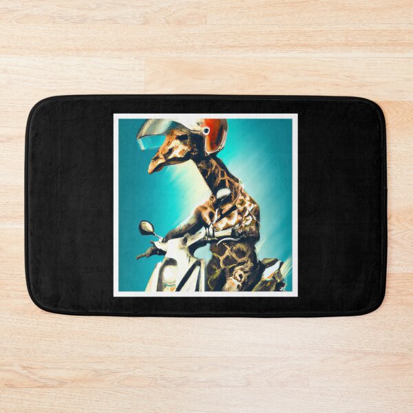 Item preview, Giraffe Riding a Motorcycle, AI Generated Art designed and sold by sweetbelle.