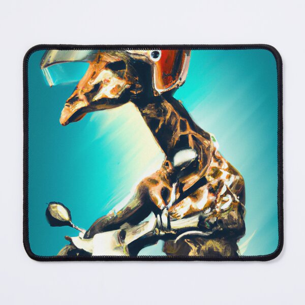Item preview, Giraffe Riding a Motorcycle, AI Generated Art designed and sold by sweetbelle.