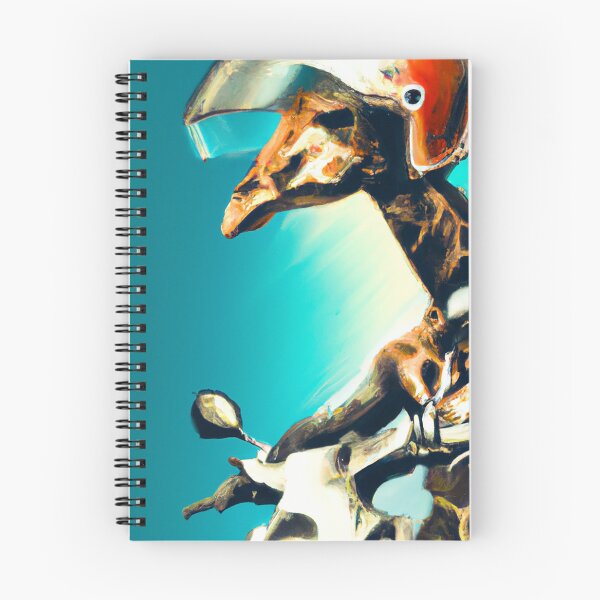 Item preview, Giraffe Riding a Motorcycle, AI Generated Art designed and sold by sweetbelle.