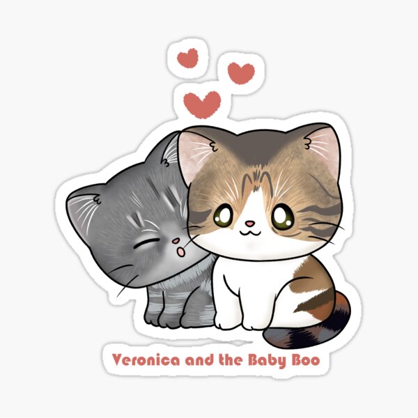 Chibi Veronica and the Baby Boo Sticker