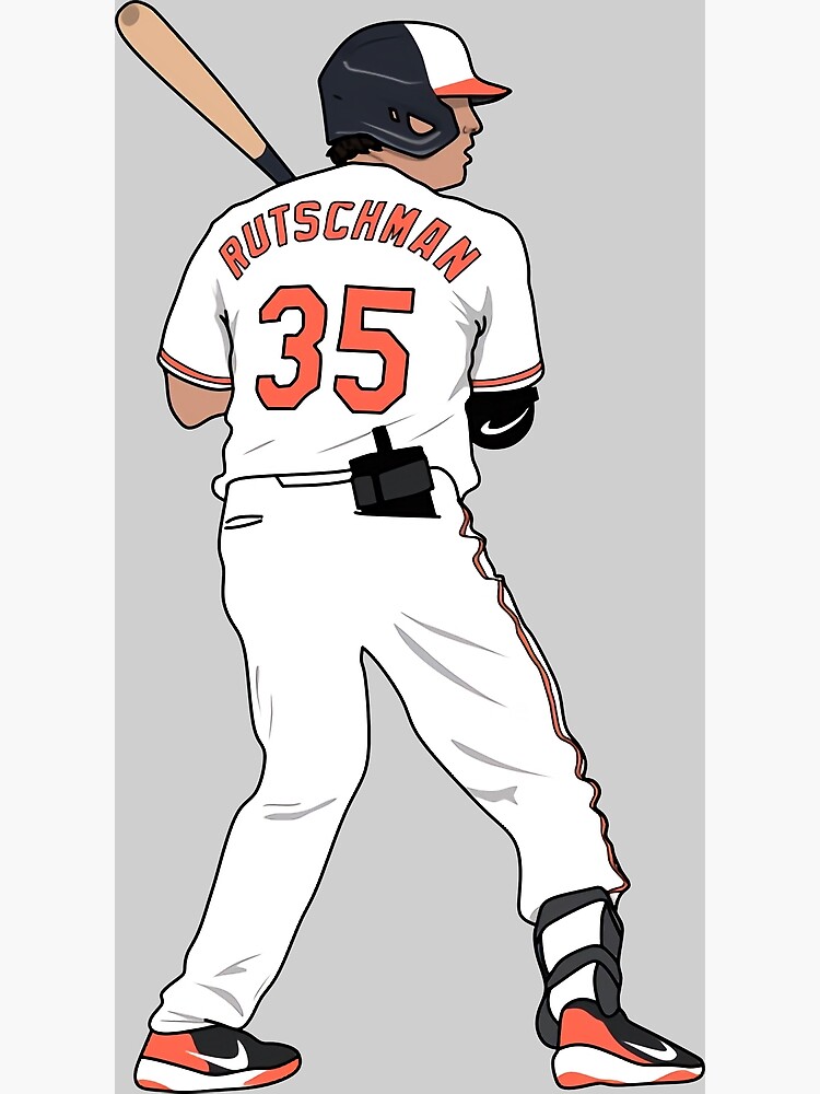 BreakingT Youth Baltimore Orioles Adley Rutschman Caricature White