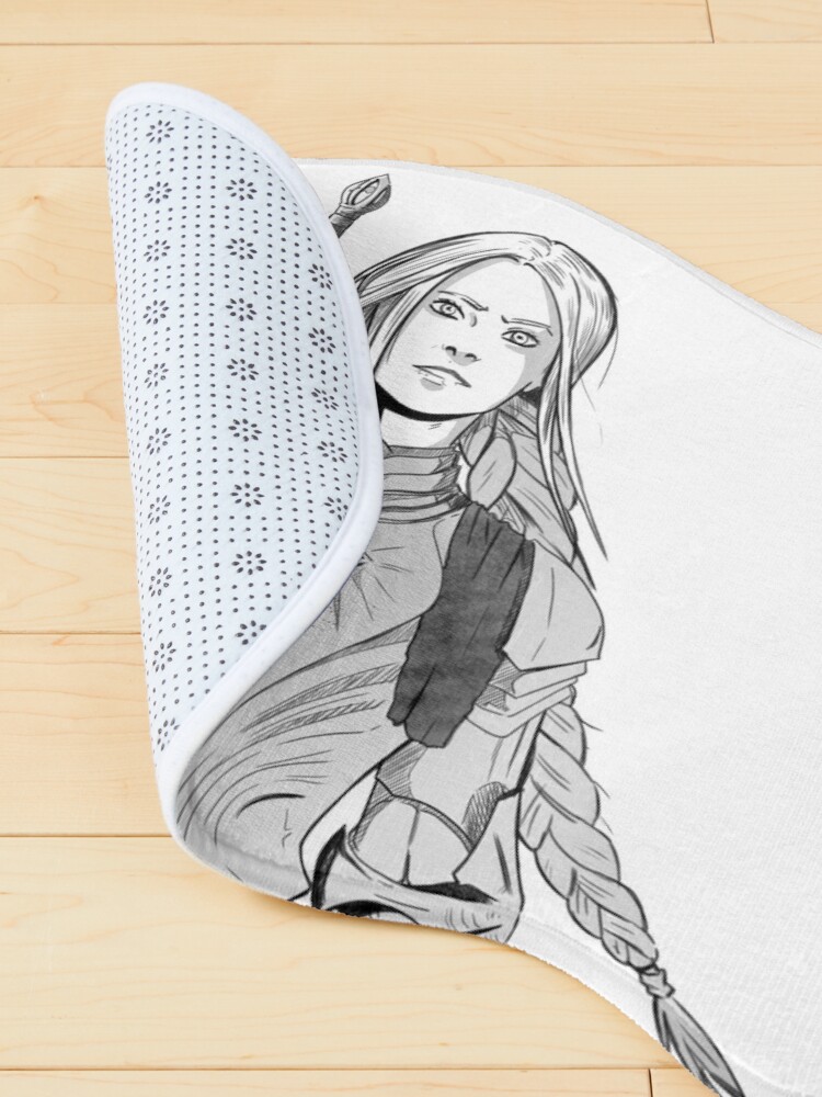 Thumbnail 4 of 5, Pet Mat, Brave Knight Woman - Medieval Character Sketch - Manga style  designed and sold by TsunamiArts101.