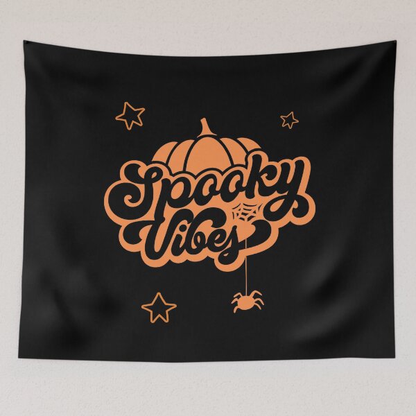 Item preview, Spooky Vibes Halloween Pumpkin with Spider and Stars Cute designed and sold by elvisg03.
