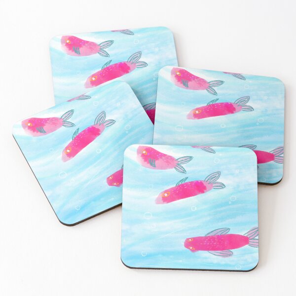 Item preview, pink fish swimming designed and sold by Aquilicun.
