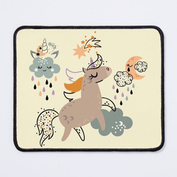 Item preview, beautiful unicorn with cute Zipper and Crescent sleeping  designed and sold by ArtiseGraphics.
