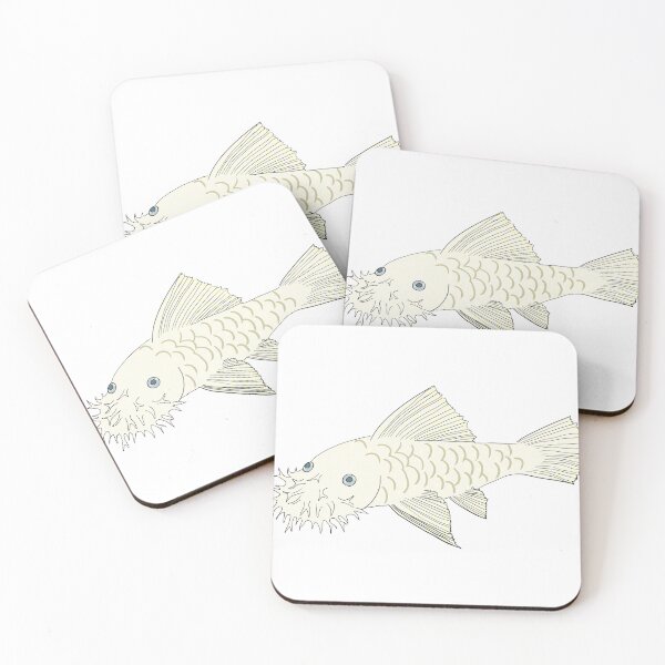 Item preview, Snow White Bristlenose Pleco - Snow Flavor - White Background designed and sold by ReverendMothman.