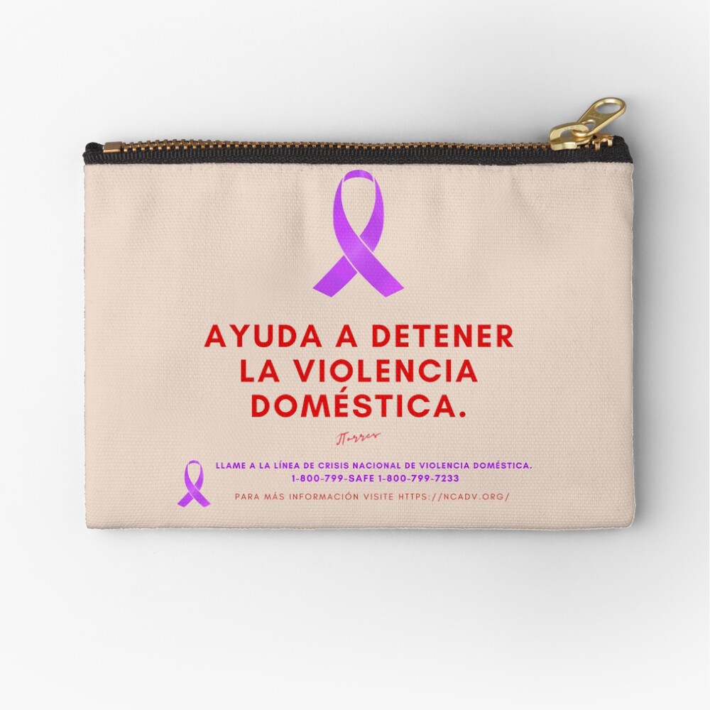 Violencia Doméstica Zipper Pouch