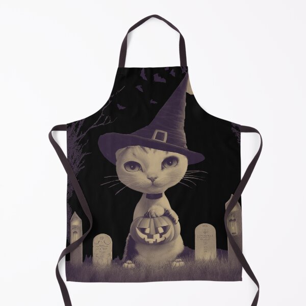 Item preview, Halloween Cat In The Cemetary Bats in the Sky in Sepia designed and sold by joanaoberg.