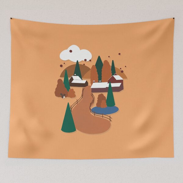 Item preview, Cozy Fall Autumn Scene designed and sold by HayleyHalo.