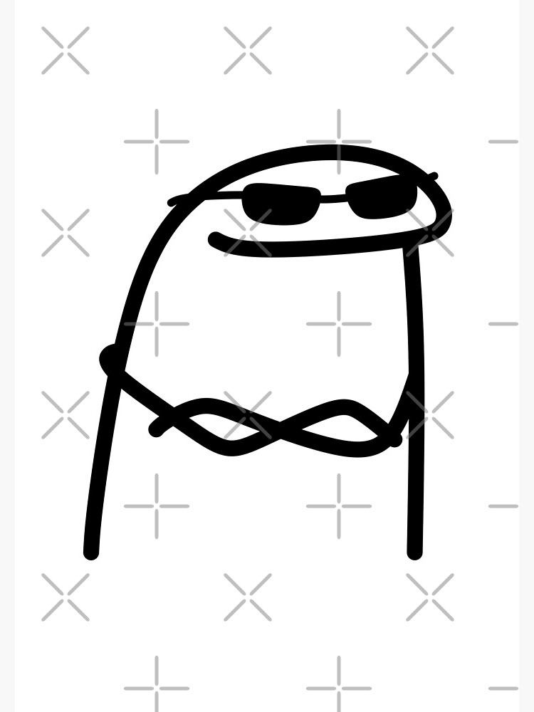 "Flork wearing sunglasses meme stickers " Spiral Notebook for Sale by