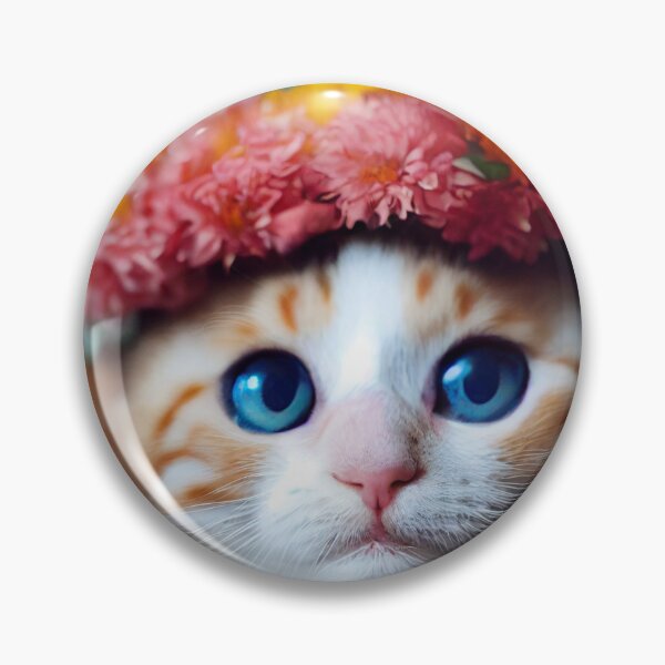 Item preview, kitten with flowers designed and sold by ManoloB.