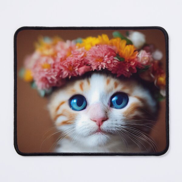 Item preview, kitten with flowers designed and sold by ManoloB.