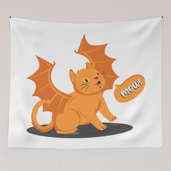 Item preview, Winged Cat Funny designed and sold by soebekhi.