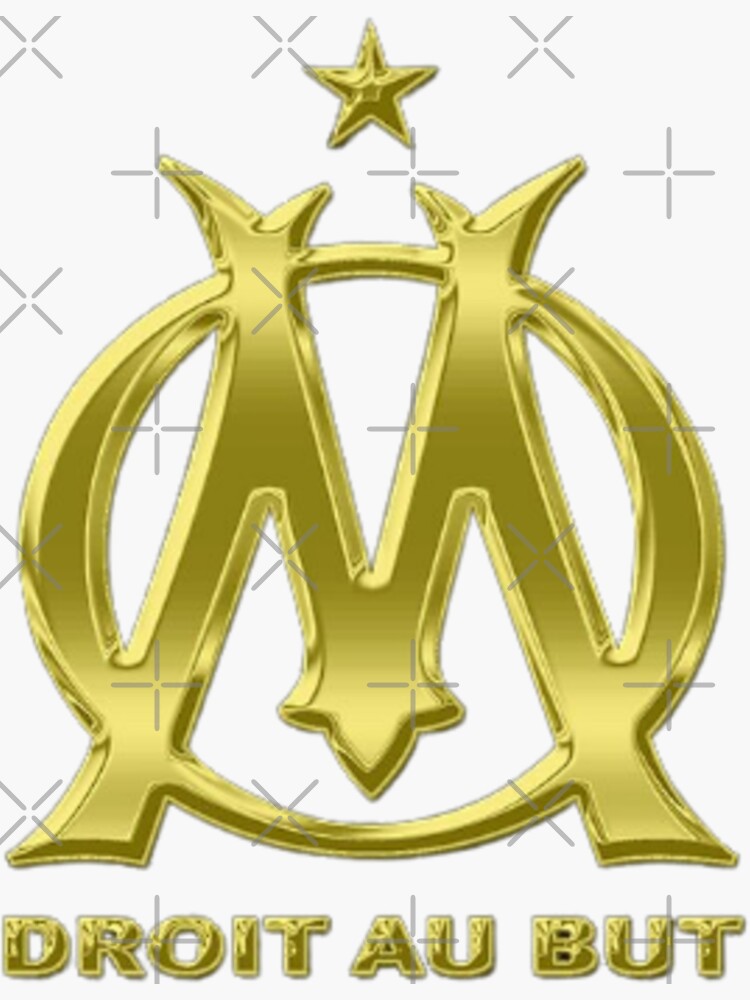 ENSEIGNE DECORATIVE LOGO FOOTBALL OLYMPIQUE DE MARSEILLE DROIT AU BUT