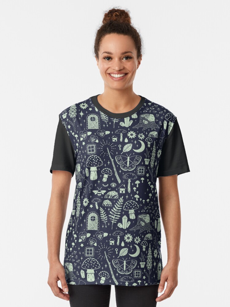 Alternate view of Fairy Garden: Midnight Graphic T-Shirt