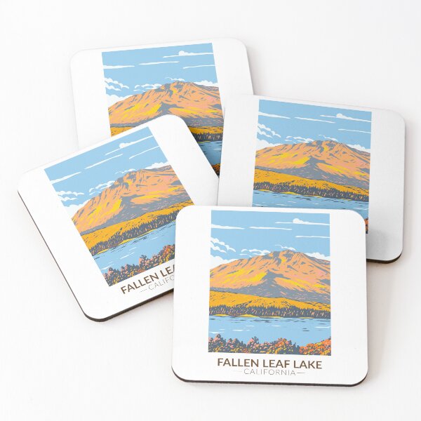 Item preview, Fallen Leaf Lake California in Fall Vintage designed and sold by KrisSidDesigns.