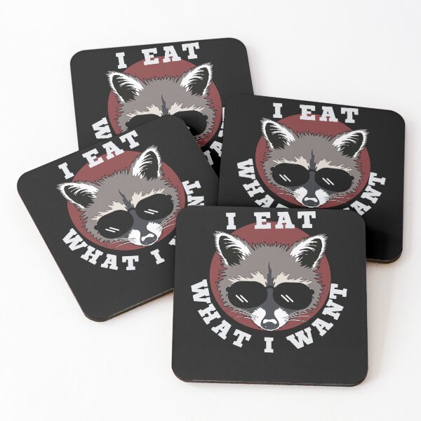 Item preview, I eat what i want funny raccoon design designed and sold by reka88.