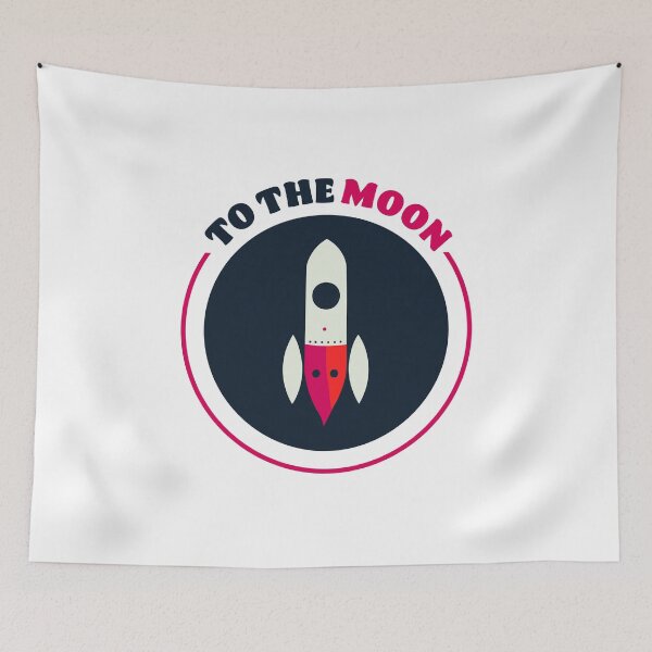 Item preview, To The Moon || Cute Rocket Vector Art designed and sold by MadSwellDesigns.