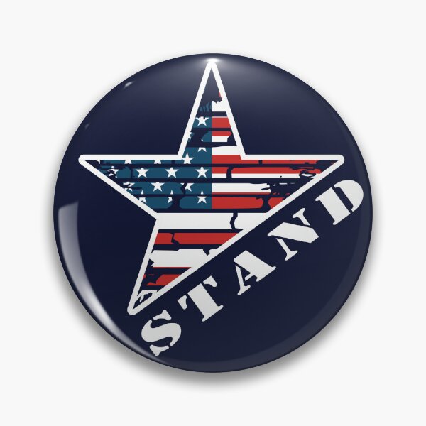 Item preview, Distressed American Flag Grunge Star, Stand designed and sold by FlutteringWings.