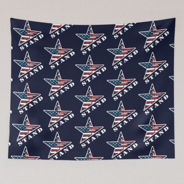 Item preview, Distressed American Flag Grunge Star, Stand designed and sold by FlutteringWings.