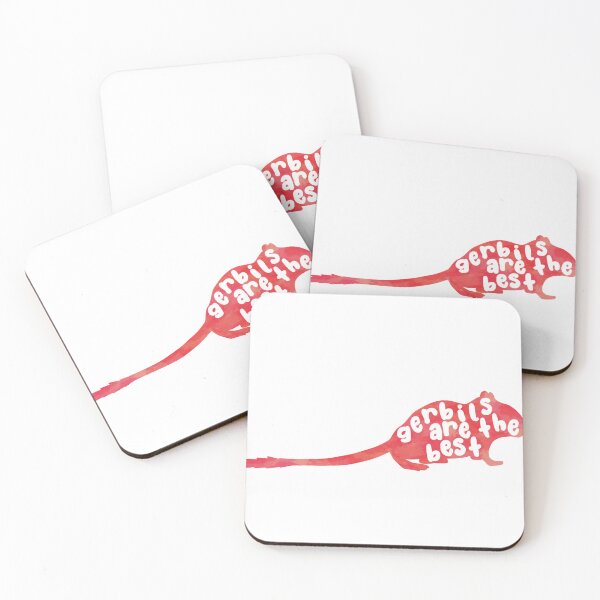 Item preview, Gerbils are the best (red watercolour silhouette) designed and sold by Becky-Marie.