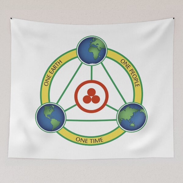 Item preview,  peace Intergalactic flag - one people one time one earth designed and sold by OptLuv.