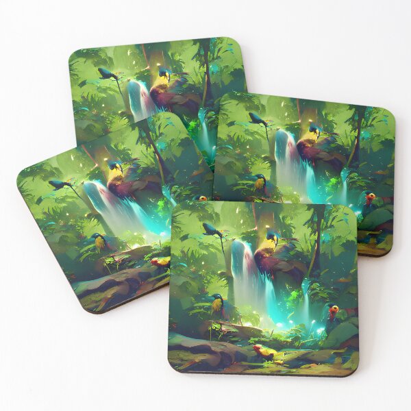 Item preview, Jungle Waterfall Collection #38 by GizbarArts made with a.i. designed and sold by Ganzabara.