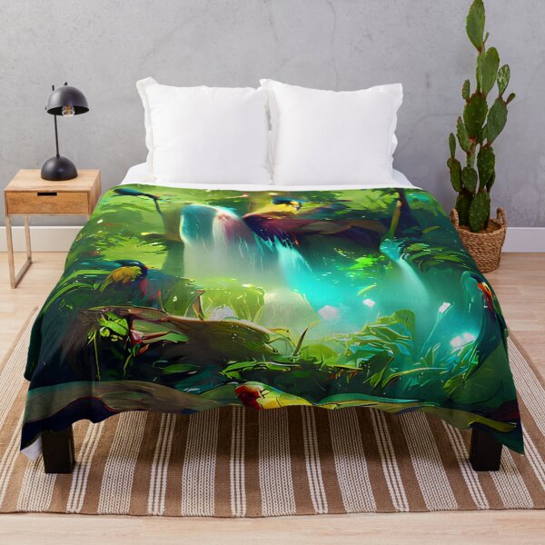 Item preview, Jungle Waterfall Collection #38 by GizbarArts made with a.i. designed and sold by Ganzabara.