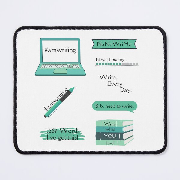 Item preview, NaNoWriMo Writing Sticker Design designed and sold by With Graceful Purpose.
