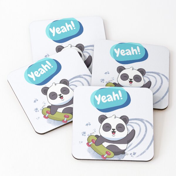 Item preview, Cute panda with skates designed and sold by Fufustyle.