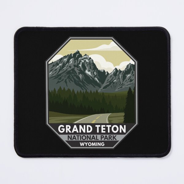 Item preview, Grand Teton National Park Wyoming Road Emblem designed and sold by KrisSidDesigns.