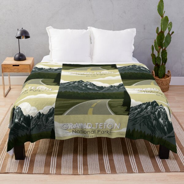 Item preview, Grand Teton National Park Wyoming Road Vintage designed and sold by KrisSidDesigns.