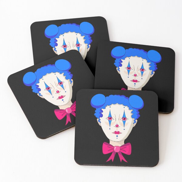 Aperçu de l'œuvre clown effrayant au néon créée et vendue par indiVisibl.